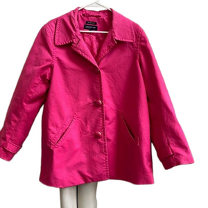🔥 HOST PICK!!!🔥Jones New York Pink Stretch Pea Coat Button Sleeve Large